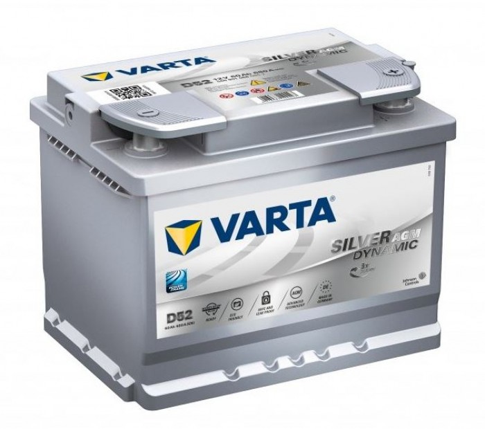 VARTA (SILVER DYNAMIC) DYNAMIC AGM 60Ah, 680A, A8